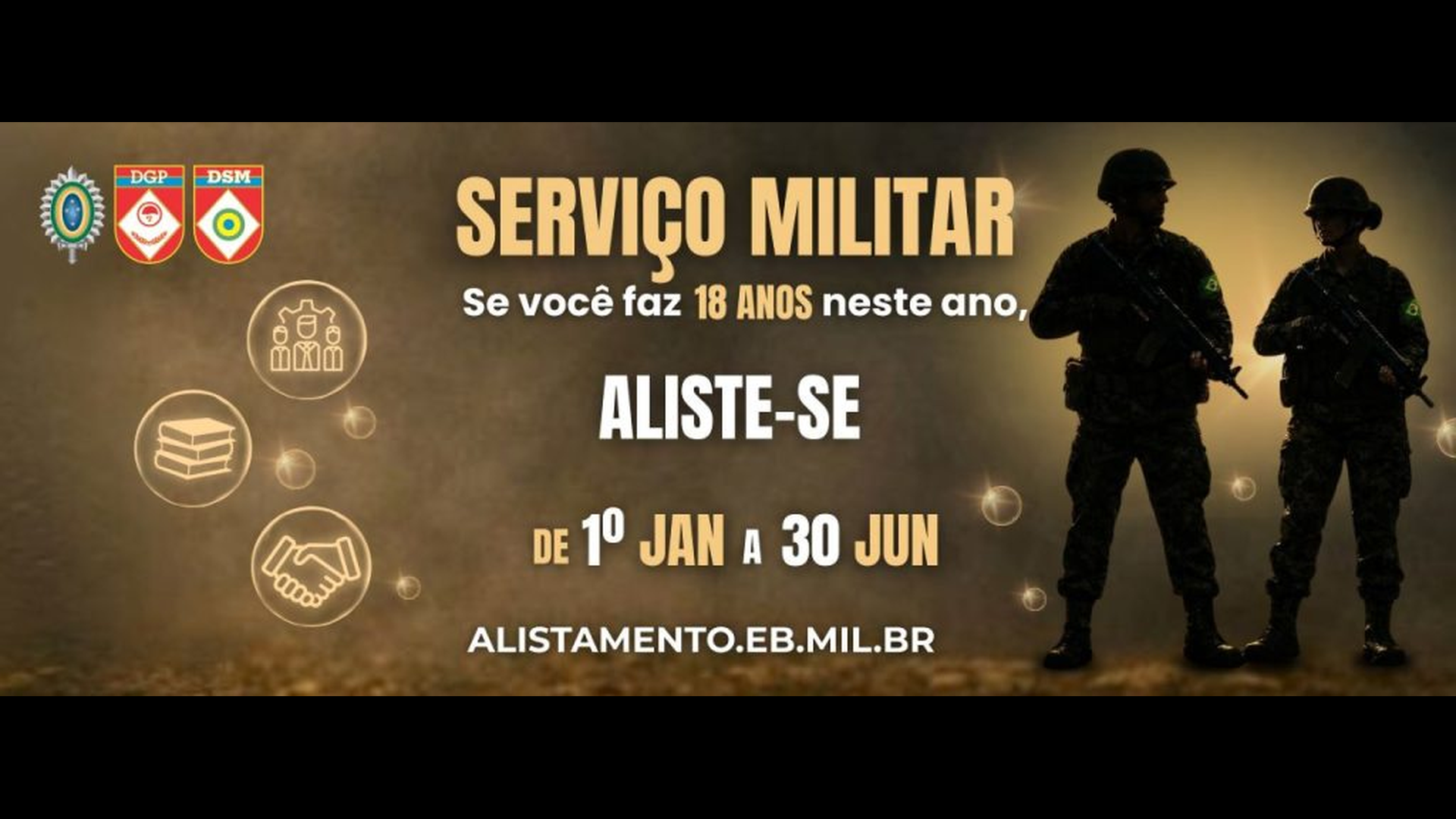 Alistamento Militar 2026 começa e jovens de 18 an...